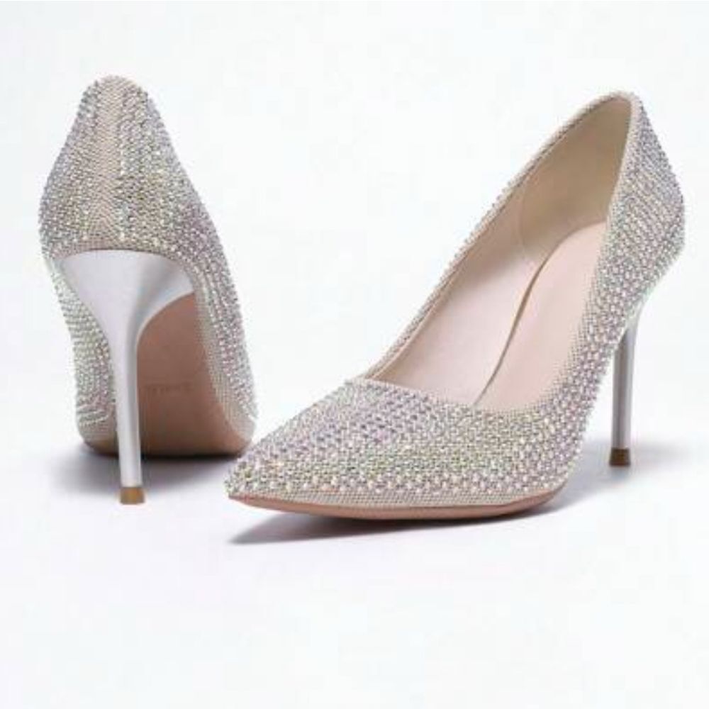 BRAND NEW CHASE +CHLOE LALA HIGH HEEL RHINESTONE JEWEL PUMP S2